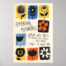 Floral Art Print Abstract Botanical Poster, Nice ポスター