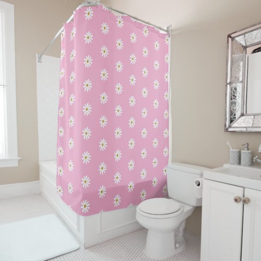 Floral Art Shower Curtain with Blooming Flowers シャワーカーテン (インサイチュ)