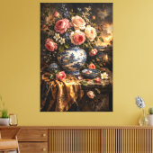 Floral artwork 002 dutch vintage キャンバスプリント (インサイチュ (リビング))