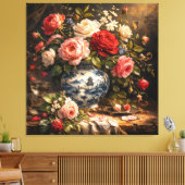 Floral artwork 003 dutch vintage キャンバスプリント (インサイチュ (リビング))