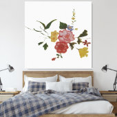  Floral Artwork Japanese Flower キャンバスプリント (インサイチュ (寝室))