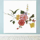  Floral Artwork Japanese Flower キャンバスプリント (インサイチュ (ウッドフロア))