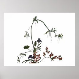 Floral Artwork Japanese Flower ポスター