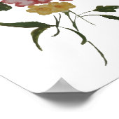  Floral Artwork Japanese Flower ポスター (角)