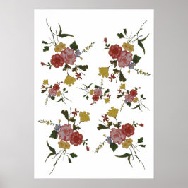  Floral Artwork Japanese Flower ポスター