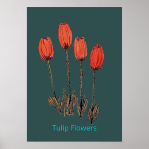 Floral Artwork Poster ポスター