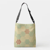 Floral (Asanoha) Pattern Gold クロスボディバッグ (裏面)