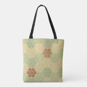 Floral (Asanoha) Pattern Gold トートバッグ (裏面)
