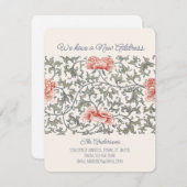  Floral Asian William Morris style CC1289 Moving 案内状 (正面/裏面)