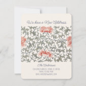 Floral Asian William Morris style CC1289 Moving 案内状 (正面)