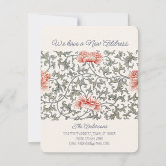  Floral Asian William Morris style CC1289 Moving 案内状