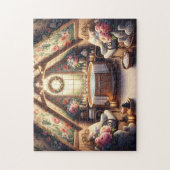 Floral Attic Spa Peaceful Jacuzzi Retreat ジグソーパズル (縦)