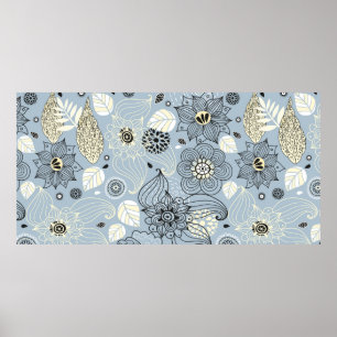 Floral autumn design ポスター