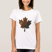 Floral Autumn Leaf Fall Decor Tシャツ (正面)