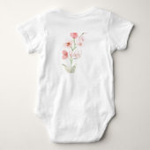 Floral Baby Bodysuit – Soft & Stylish with Waterco ベビーボディスーツ (裏面)