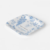 Floral baby boy baby shower ペーパープレート (傾斜あり)