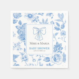 Floral baby boy baby shower Paper Napkin スタンダードカクテルナプキン