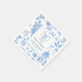 Floral baby boy baby shower Paper Napkin スタンダードカクテルナプキン (角)