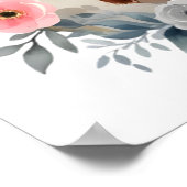 Floral Baby Highland Cow Nursery Print ポスター (角)