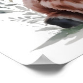 Floral Baby Highland Cow Nursery Print ポスター (角)