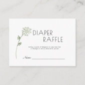 Floral Baby In Bloom Baby Shower エンクロージャーカード (正面)