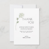 Floral Baby in Bloom Baby Shower サンキューカード (正面)