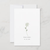 Floral Baby in Bloom Baby Shower サンキューカード (裏面)