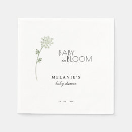 Floral Baby in Bloom Baby Shower スタンダードカクテルナプキン