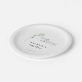 Floral Baby in Bloom Baby Shower ペーパープレート (アングル)