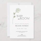Floral Baby in Bloom Baby Shower 招待状 (正面)