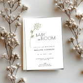 Floral Baby in Bloom Baby Shower 招待状