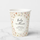 Floral Baby In Bloom Baby Shower 紙コップ (裏面)