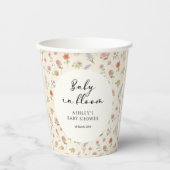 Floral Baby In Bloom Baby Shower 紙コップ (正面)