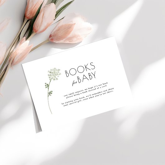 Floral Baby In Bloom Baby Shower Books エンクロージャーカード