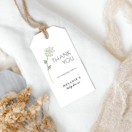 Floral Baby In Bloom Baby Shower Gift Tag ギフトタグ