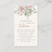 Floral Baby in Bloom Books for Baby Card 名刺 (正面)