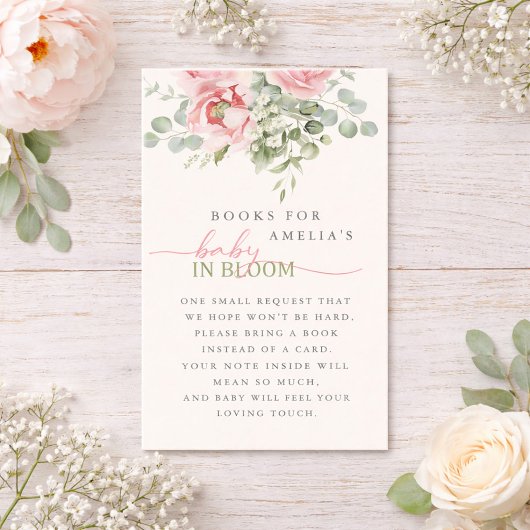 Floral Baby in Bloom Books for Baby Card 名刺