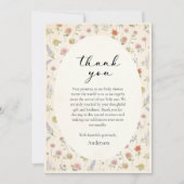 Floral Baby In Bloom Thank You Card (正面)
