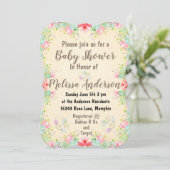 Floral Baby Shower 招待状 (スタンド正面)
