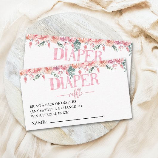 Floral Baby Shower – Baby in Bloom Theme エンクロージャーカード