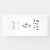 Floral baby shower Banner 横断幕 (横)