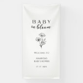 Floral baby shower Banner 横断幕 (縦)
