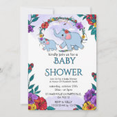  Floral Baby Shower Invitation 2026 招待状 (正面)