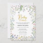 Floral Baby Shower invitation, Baby in Bloom 招待状 (正面)