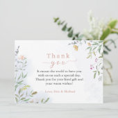Floral Baby Shower Thank You Card 招待状 (スタンド正面)