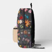 Floral Backpack - Personalized Name School Bag プリントバックパック (右)
