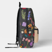 Floral Backpack - Personalized Name School Bag プリントバックパック (左)