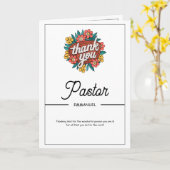Floral Badge Pastor Appreciation Card カード (黄色い花)