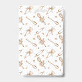 Floral Baking Utensils Bakery Logo Employee Photo バッジ (Back)