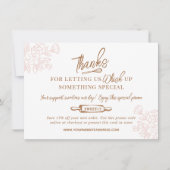 Floral Baking Whisk Bakery Business Promo Code サンキューカード (正面)